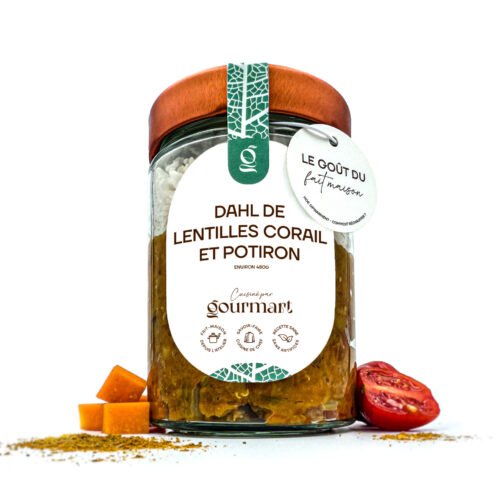 Dahl de lentilles corail et potiron