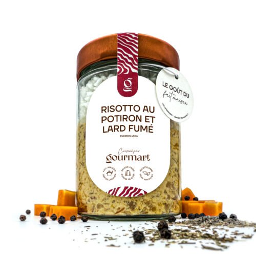Risotto au potiron et lard fumé