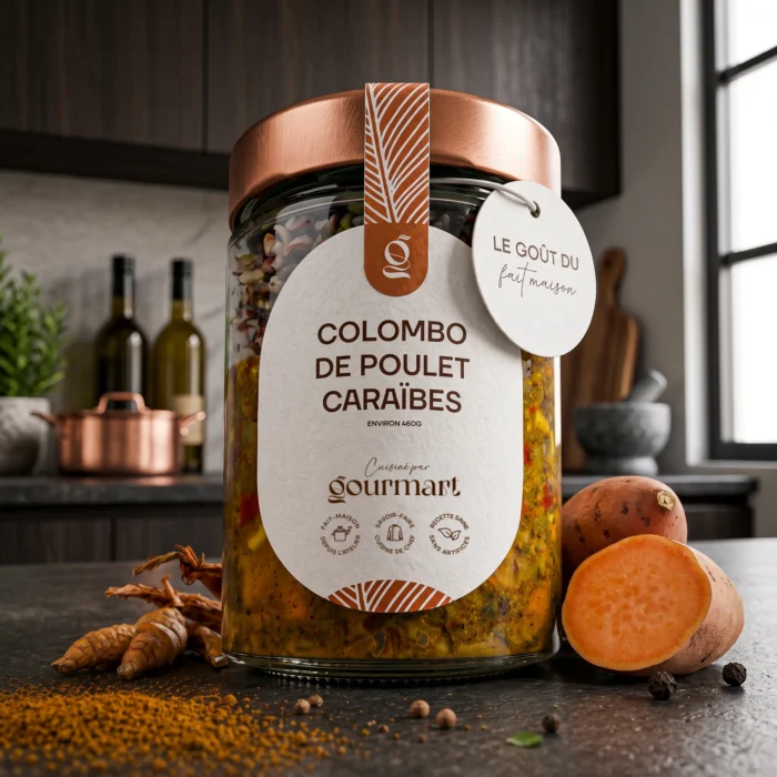 Plat préparé de colombo de poulet caraïbes Gourmart
